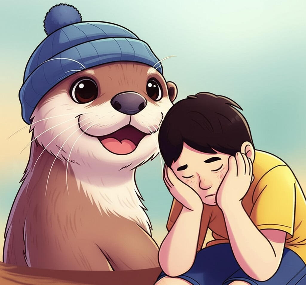 Picture of Ommu the Otter, an AI mental health chatbot for youth.
